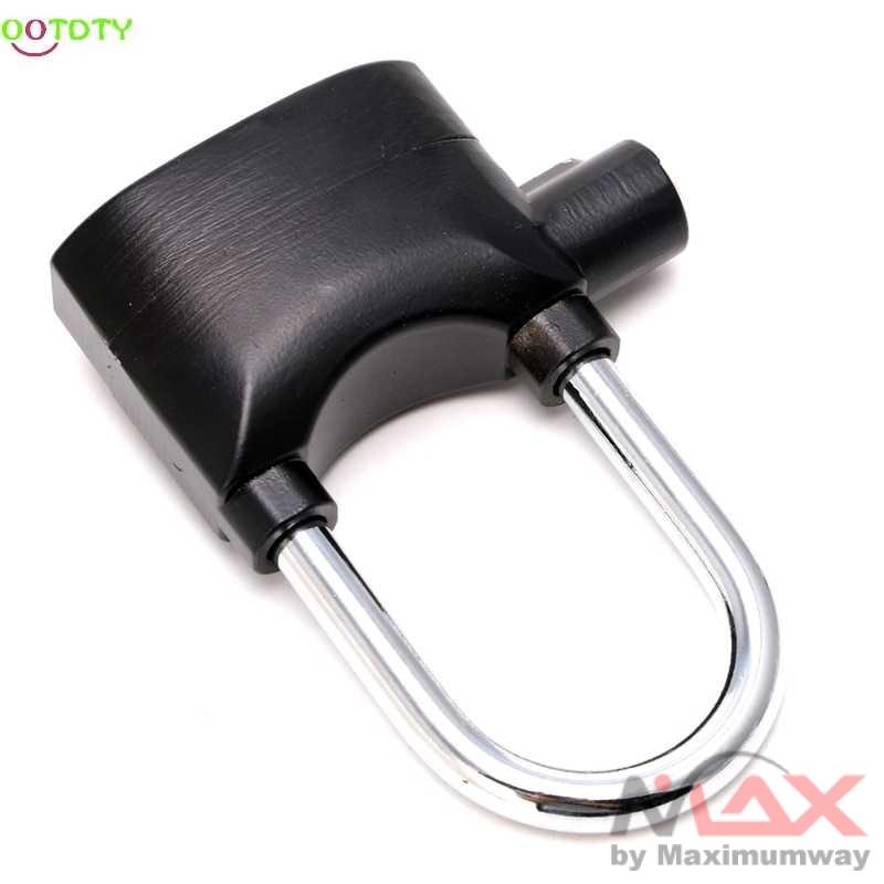 Kinbar Gembok Sepeda Motor Padlock Alarm Corrosion Resistant - 110 Warna Hitam