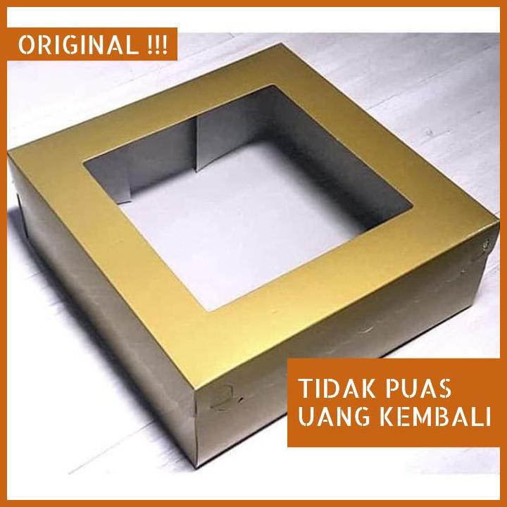 

TERMURAH DUS KACA MAS 22X22 X7.5 / 10 PC / KARDUS KUE DUS GOLD 22 X 22 TERBATAS