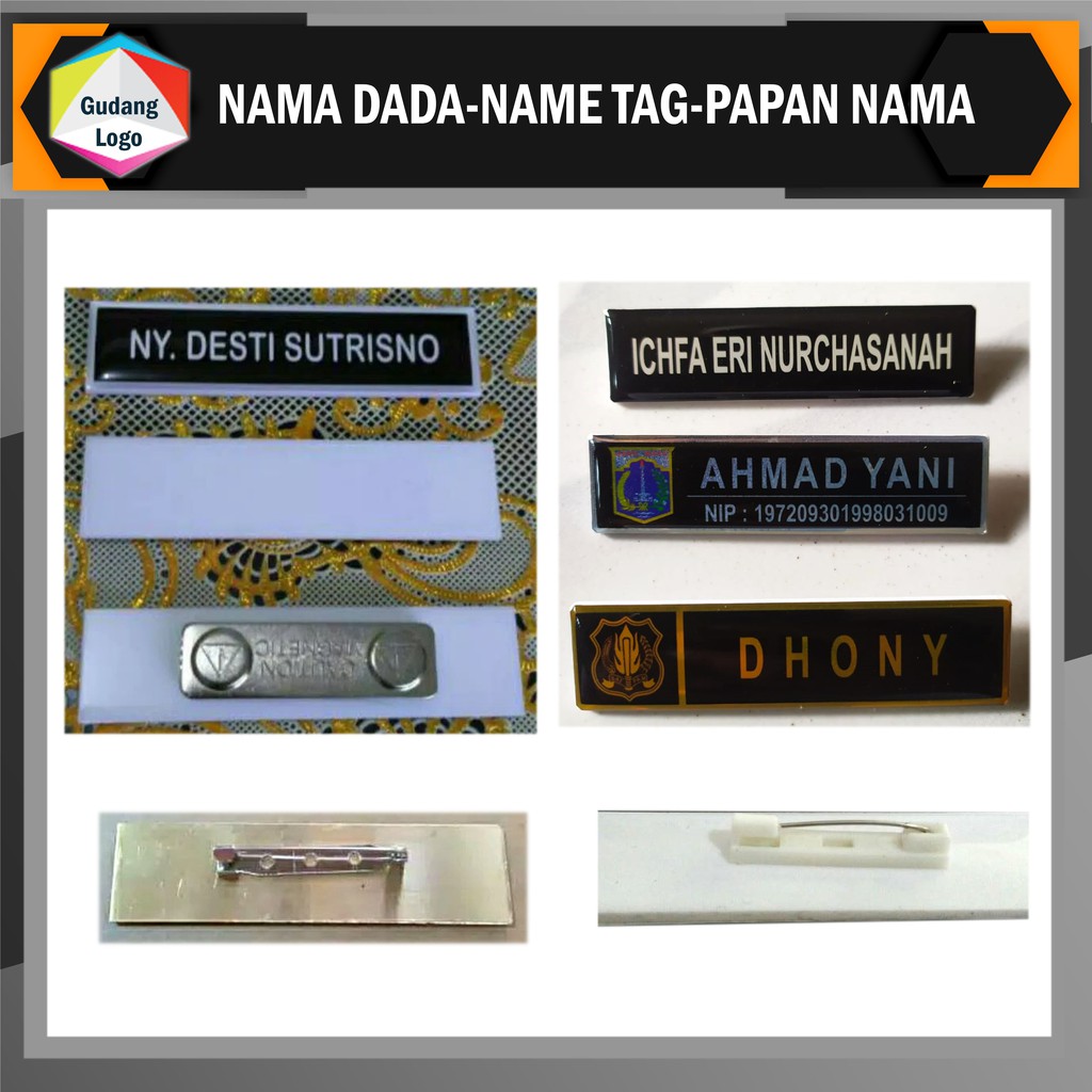 

Name Tag /Nama Dada/Papan Nama-Custom