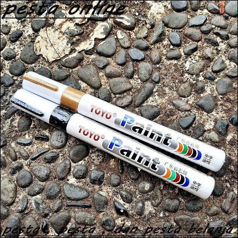 

Spidol Ban Toyo Tire Marker Warna Gold Dan Hitam Original