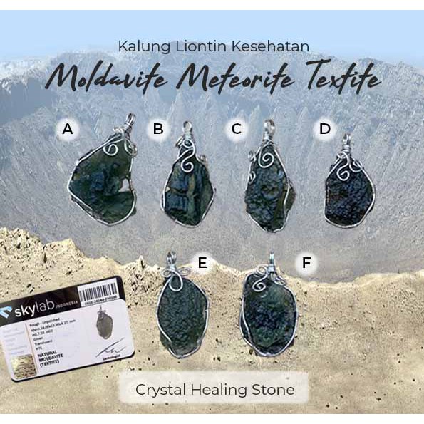 Kalung Liontin Kesehatan Moldavite Meteorite Textite (LBP120)
