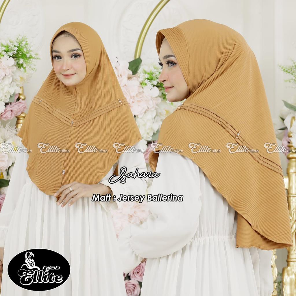 HIJAB INSTAN SAHARA ORI BY ELLITE || HIJAB BERGO SAHARA || HIJAB INSTAN JERSY PLISKET SAHARA OTRI BY ELLITE || HIJAB INSTAN PLISKET JERSY SAHARA ELLITE