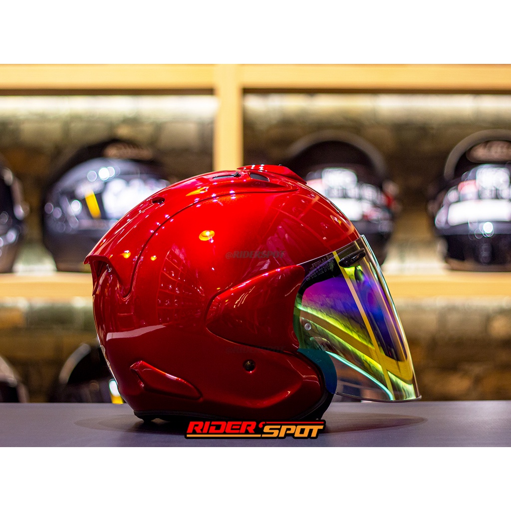 Helm Motor ARAI VZ-Ram Calm Red Half Face Helmet VZ Ram Non Plus Ori - XL