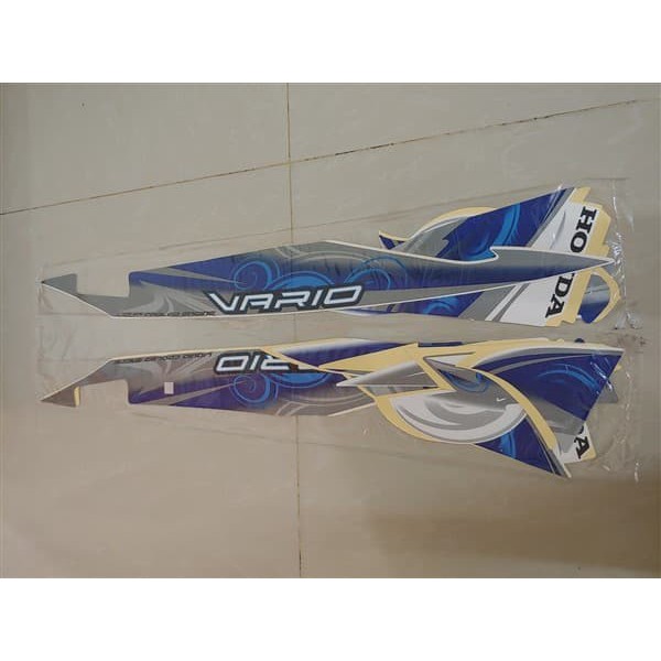 Stiker Bodi &amp; Lis Body &amp; Striping Vario 2010 Cw Putih