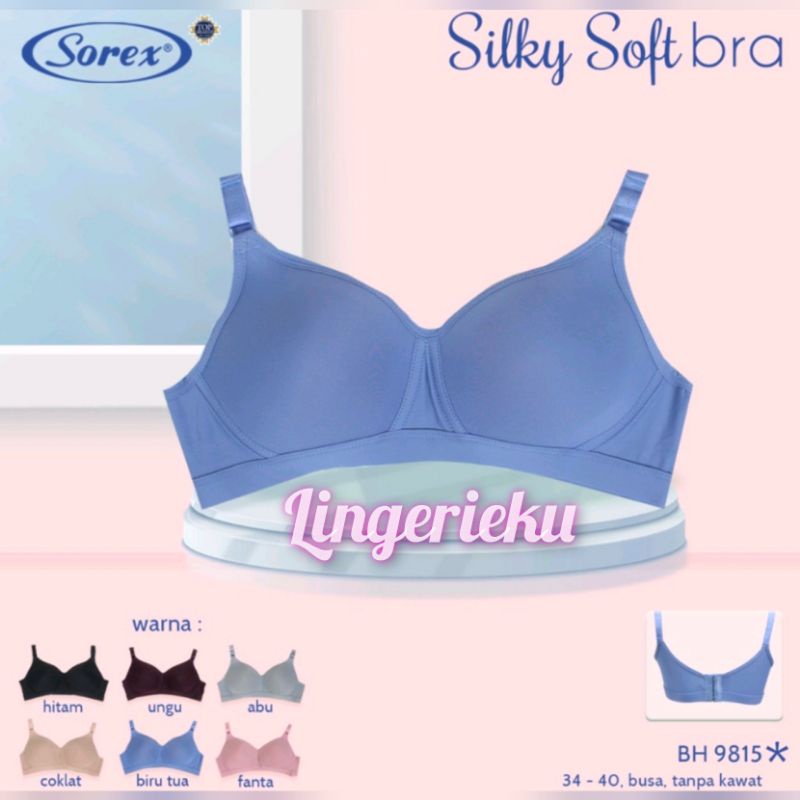 Sorex 9815 BH Bra Wanita Tanpa Kawat Busa Tipis Lembut Silky Soft