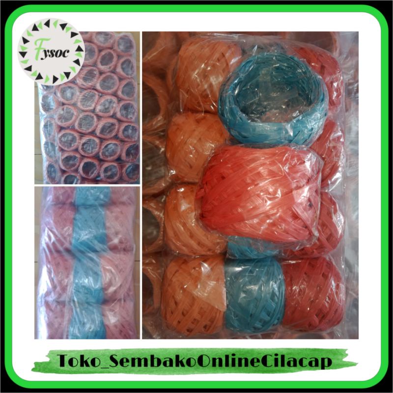 [30GR] TALI RAFIA / TALI PLASTIK / TALI WARNA / TALI BUNGKUS KARDUS UKURAN KECIL