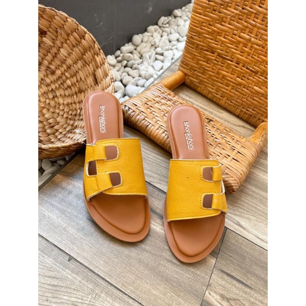 Sandal papirut garut merk bhonkshors/natha anjani sandal kulit garut sandal kulit wanita sol aquila 