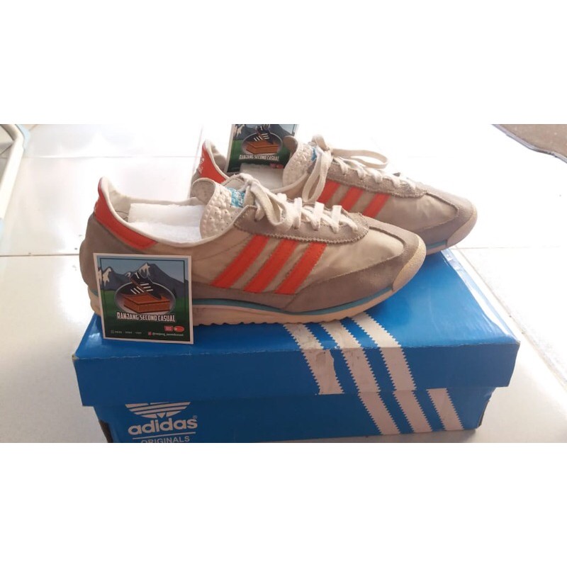 adidas SL72 white stripes orange second original