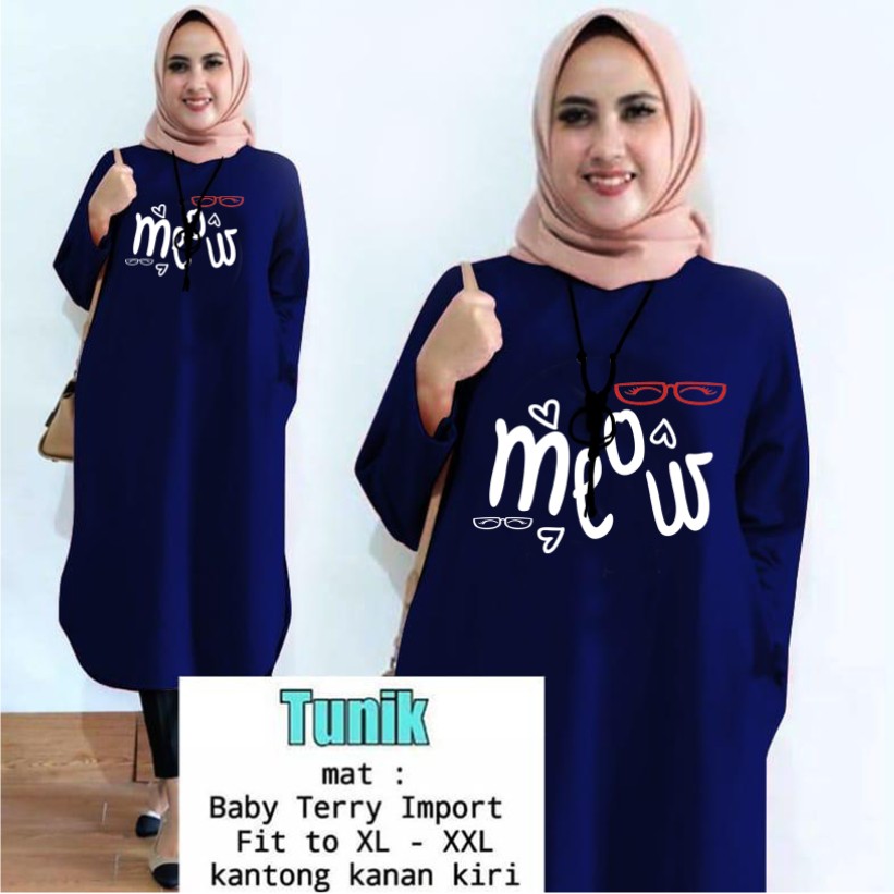 TUNIK MEOW / TUNIK KEREN/ TUNIK MAMACHI / TUNIK POLOS/ TUNIK CEWEK / TUNIK MUSLIM
