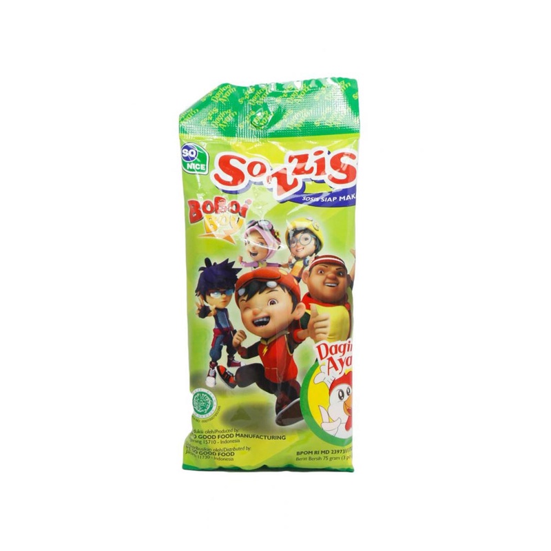 

Sozzis Boboi Boy Sosis Ayam 3'S 75G - Alhanan/04