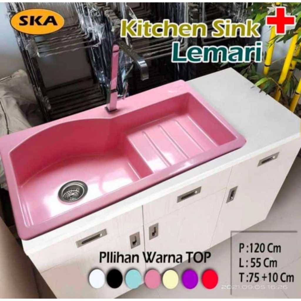 wastafel cuci piring warna pink,wastafel cuci piring warna merah