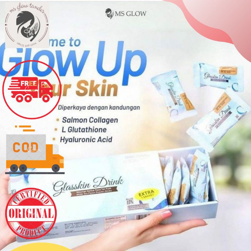 

GLASSKIN DRINK/MINUMAN COLLAGEN/ MINUMAN KULIT KUKU RAMBUT/ MINUMAN DNA SALMON/ GLASSKIN DRINK MS GLOW MURAH