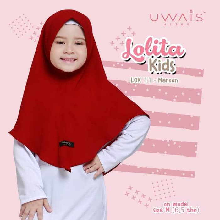 Lolita Khimar Anak Size S M L Jilbab Instan Anak Balita SD Uwais Hijab