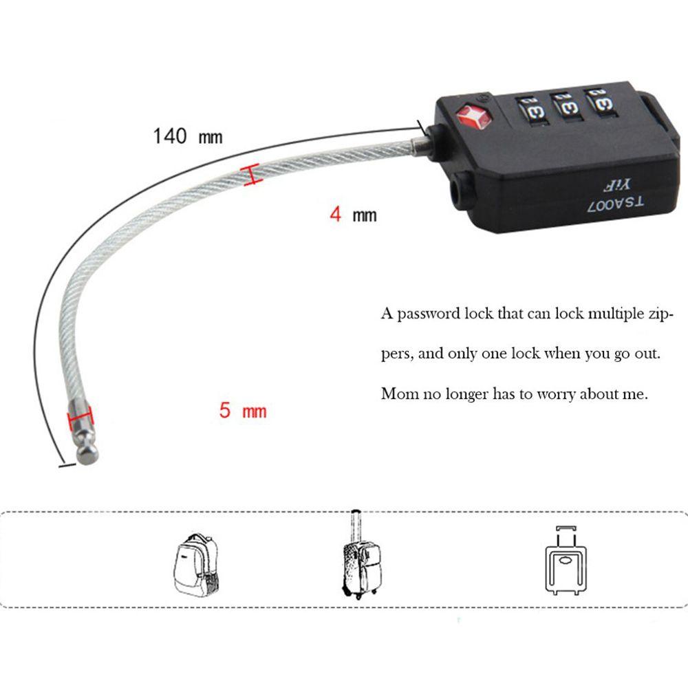 Gembok Password TOP 3digi Tahan Lama Gembok Password Lock Gembok Koper Bagasi Coded Lock