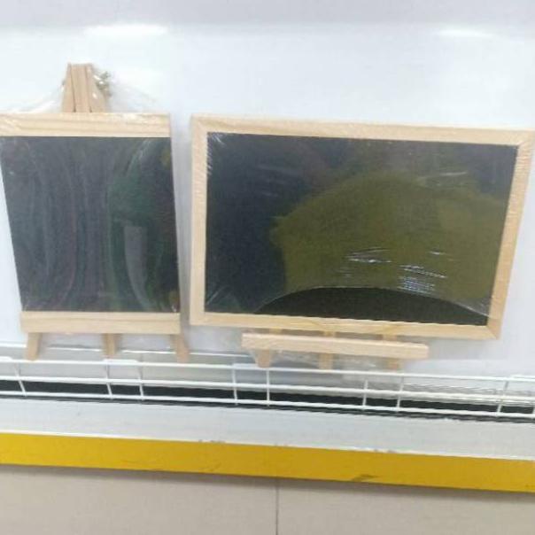 

[KODE H9P89] Papan Tulis Hitam Mini Blackboard Papan Gambar Anak Papan Tulis Kayu Standing Tripod Wood Easel Papan Daftar Menu Chalkboard