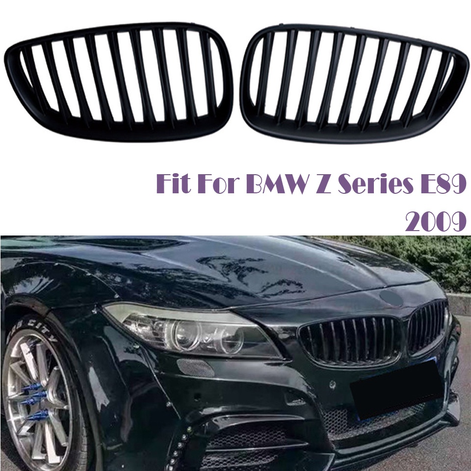 1 Set Kidney Grill Bumper Depan Warna Hitam Untuk BMW E89 Z4 09-1 Roadster M Sport Power Performance