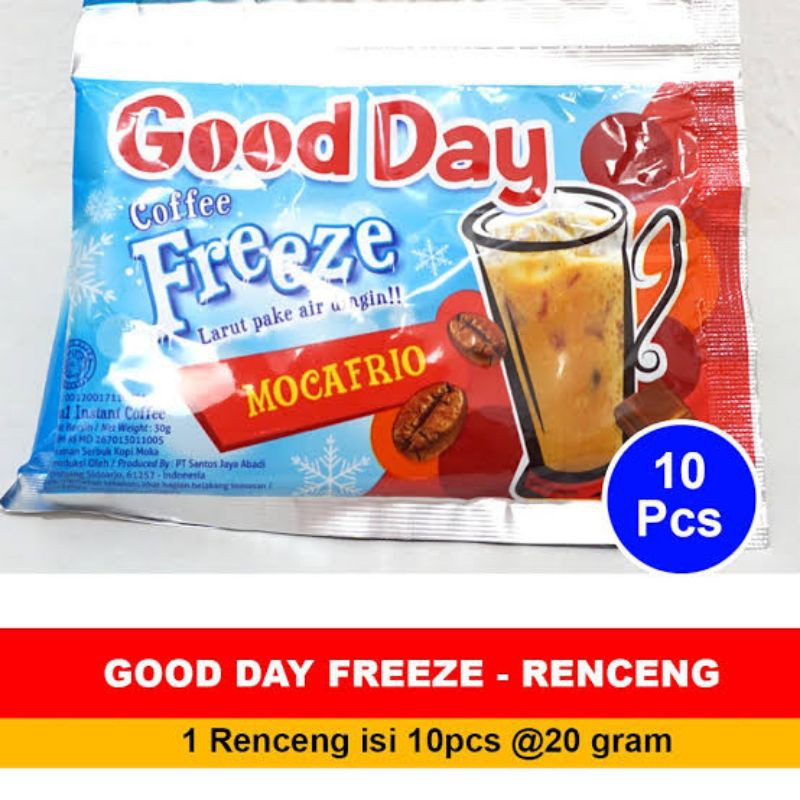 Good Day Cappucino with Choco granule / 1 renceng isi 10 sachet @20 gram