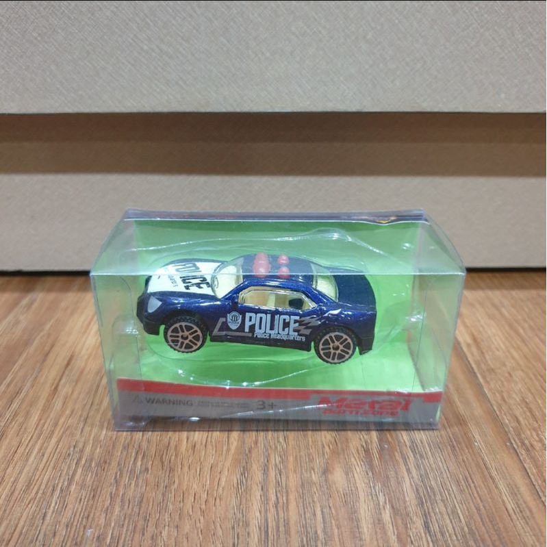 Mainan Anak 3+ Metal Die-Cast Mobil With Plastic Parts Police Car Blue