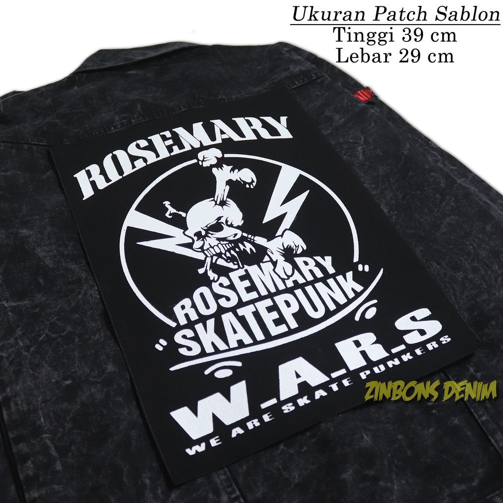 PATCH SABLON JAHIT PUNGGUNG BESAR BACKPATCH ROSEMARY PREMIUM