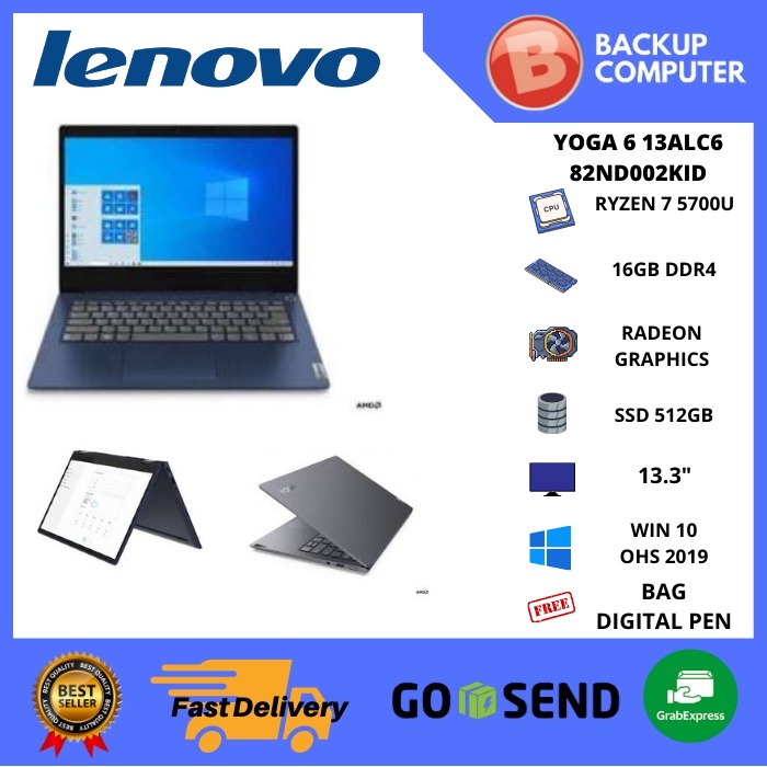 Lenovo YOGA 6 13ALC6 82ND002KID Ryzen 7 5700U