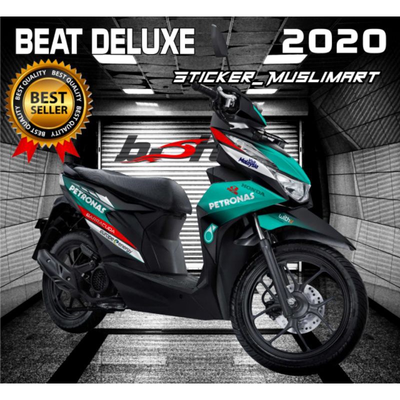 Decal Sticker Beat Deluxe 2020 motif Petronas hijau tosca variasi Full body Fullset