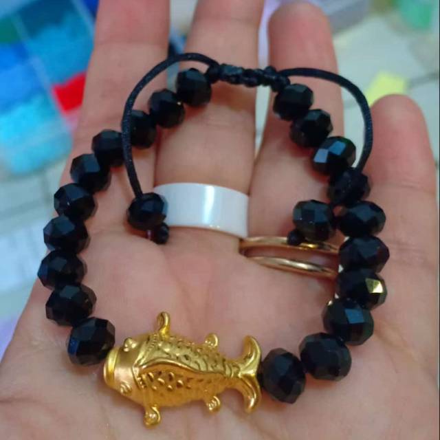 Gelang emas ikan keberuntungan Asli hongkong 24 karat