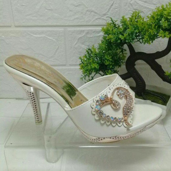 Sofiya sandal wanita hells kaca pesta import