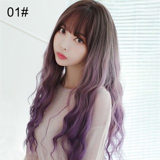 SHINY 68cm Lolita Wig Rambut  Gradasi  Palsu Model  Panjang 