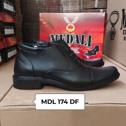 Sepatu kulit pria PDH semi boots polri TNI security guard PNS sepatu Kerja formal Tampil lebih keren