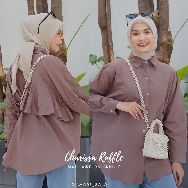 Tunik Crinkle Airflow Premium Charissa Ruflle Kyra Tunik Crinkle