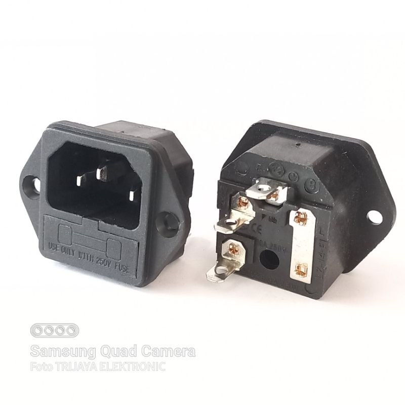 Socket / Soket AC Power Komputer Plus Tempat Fuse / Sekring