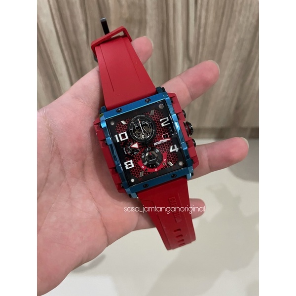 Jam Tangan Expedition E 6757 Original Blue Red Pria