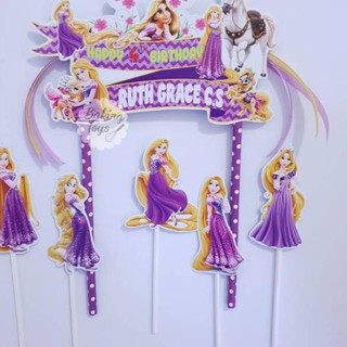 Topper Cake Birthday Rapunzel Shopee Indonesia - topper cake birthday roblox 2 motif shopee indonesia