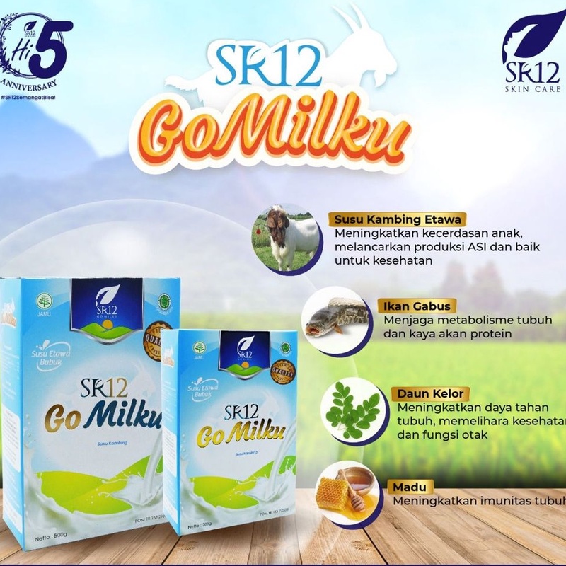 

GO MILKU SUSU KAMBING ETAWA KUALITAS PREMIUM GOMILKU SR12 SUSU ETAWA SUSU KAMBING KUALITAS PREMIUM GOAT MILK SUSU BUBUK BPOM