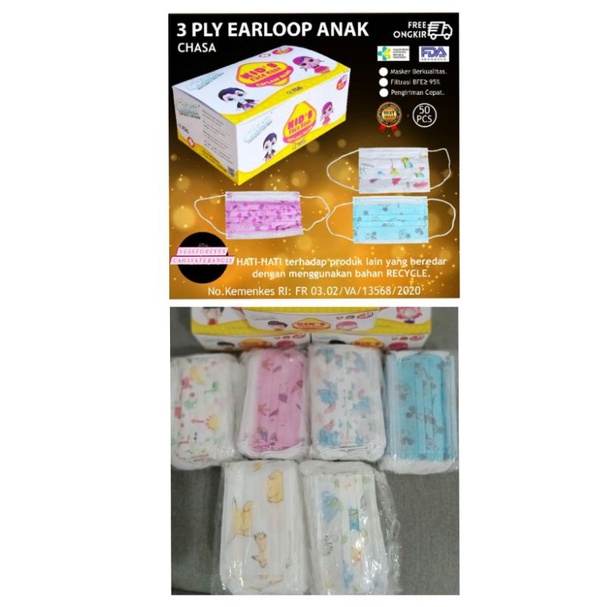 READY STOK EARLOOP CHASA MOTIF CEWEK COWOK BOY GIRL 3 PLY ANAK ISI 50 LBR PER BOX BISA PILIH MOTIF SESUKA HATI STITCH POKEMON MICKEY MOUSE KUDA PONI ZOO DINO