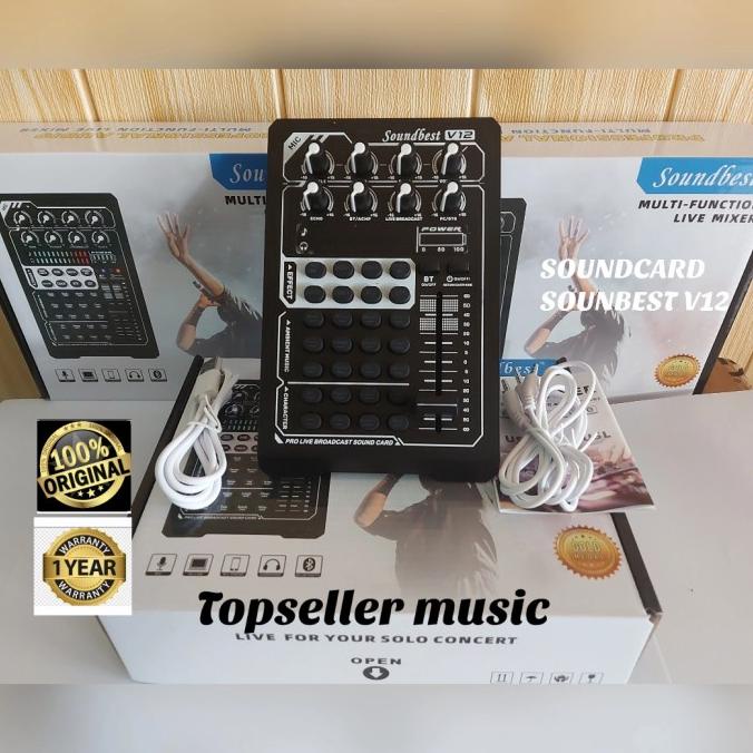 SOUNDCARD SOUNDBEST V12 LIVE MIXER STERAMING ORIGINAL V12 SOUNDBEST