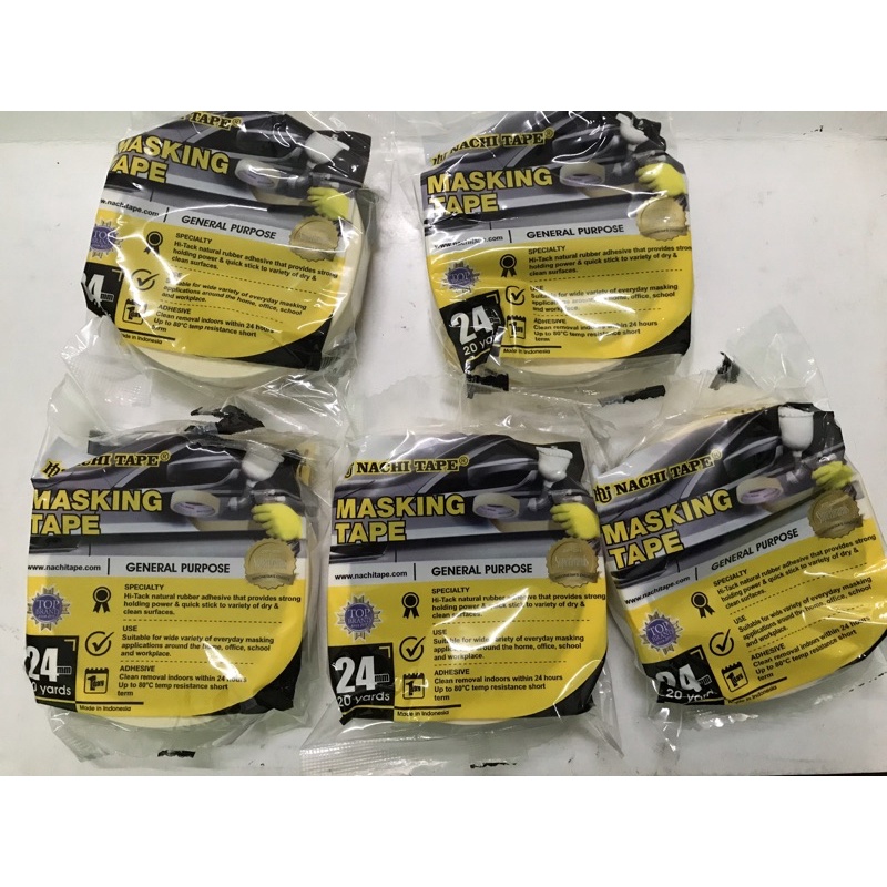 

LEM KERTAS 1 INCI ( 24 MM ) NACHI / MASKING TAPE NACHI 1 INCI