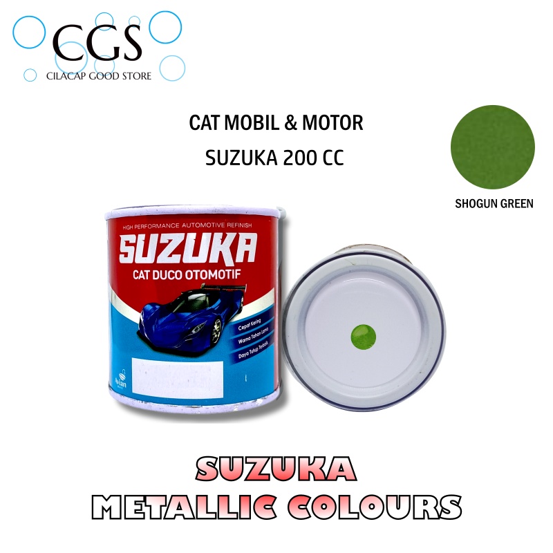 Cat Suzuka SHOGUN GREEN SM112 200cc - cat hijau metalik - cat motor hijau metalik - cat mobil hijau 
