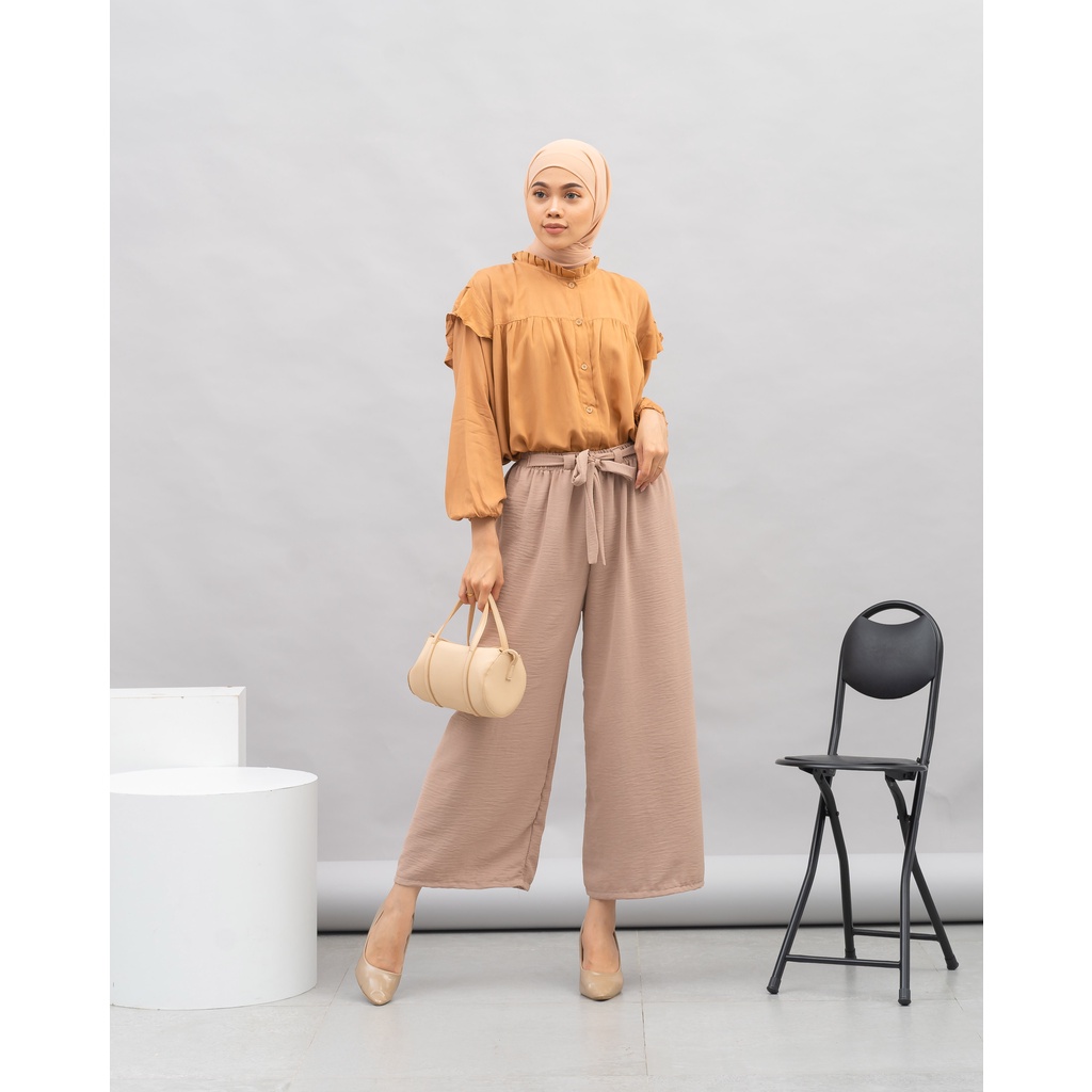 SOPHIA KULOT KRINKLE PANTS CELANA KANTOR DAILY PREMIUM B548