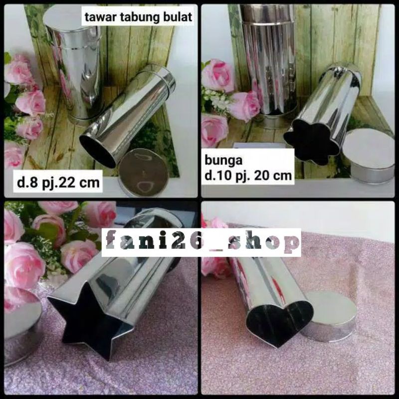 Loyang roti tawar mini tabung bentuk bunga sakura bintang hati bulat kotak