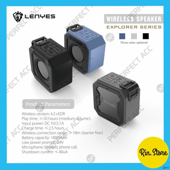 LENYES BLUETOOTH SPEAKER S106 WATERPROOF portable murah original travel kualitas terjamin terbaik