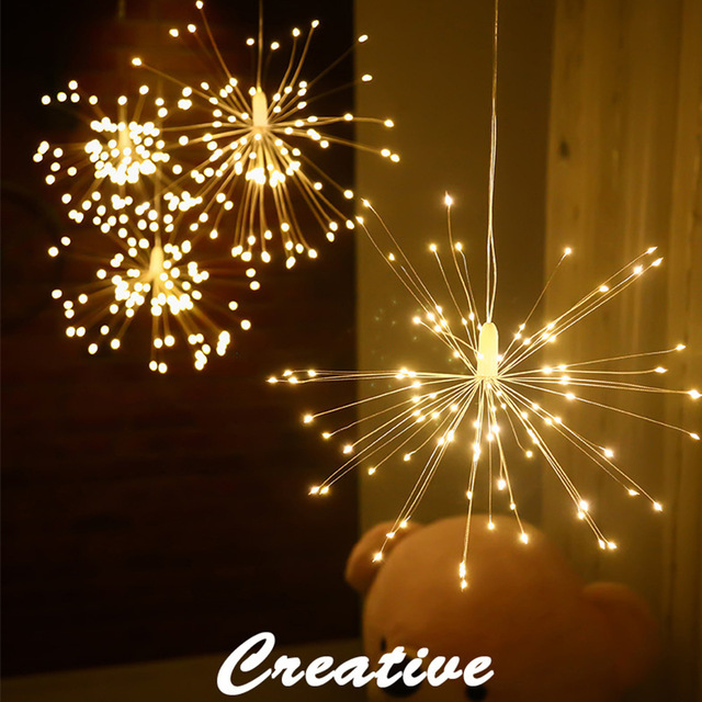 [ 3M 500LED Flashing  Fireworks Fairy Lights][ Copper Wire Dandelion String Lights Starburst Lights for Xmas New Year Decor ]