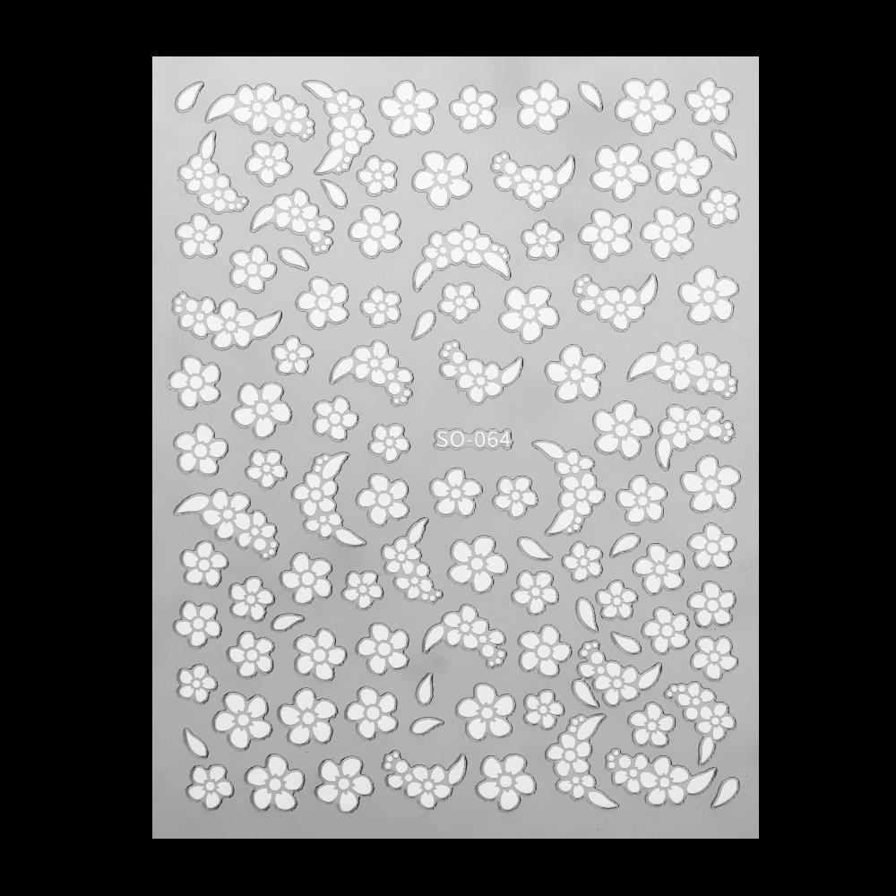 R-flower Nail Sticker New DIY Perekat Putih