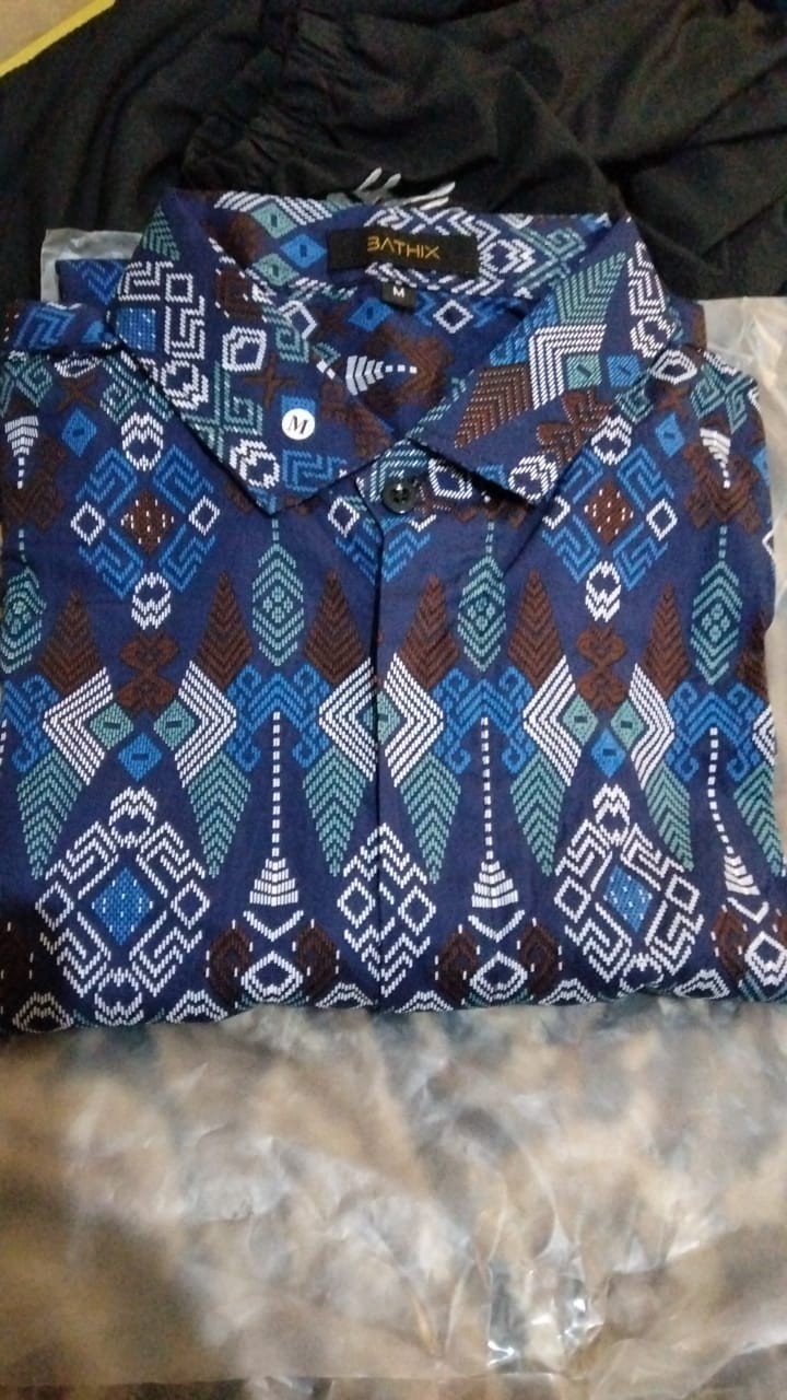 Kemeja Batik Songket Tangan Panjang Pria Bisa Bayar Ditempat Cod