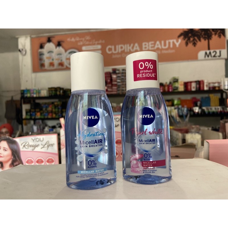 [ 125 ml ] nivea pearl white micellar water -- pembersih wajah nivea peals white - micellair water