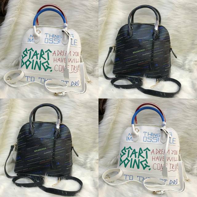 BALENCIAGA VILLE TAS ALMA TOP HANDLE SELEMPANG SLING BAG
