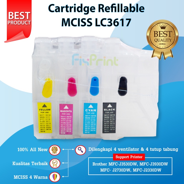 Cartridge Tinta LC3617 LC-3617 MCISS Printer MFC-J2330DW J3530DW J3930