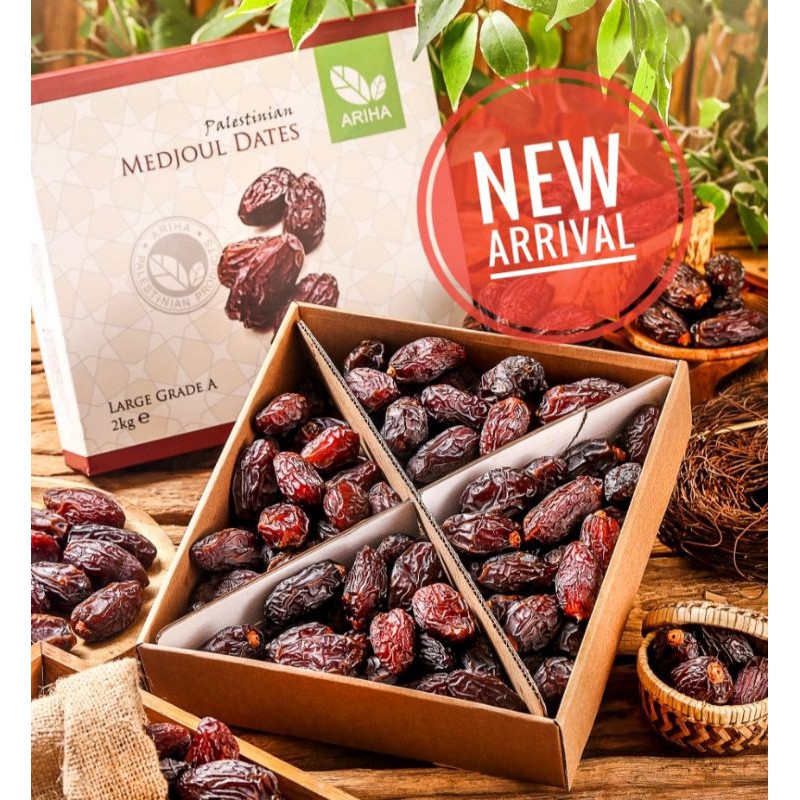 

*BARU , KURMA MEDJOUL LARGE ARIHA @2KG GRADE A , ASLI PALESTINA , MEDJOOL MEDJOL DATES PALESTINE