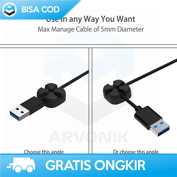 CABLE CLIP ORICO MANAJEMEN KABEL DESKTOP CAS RAPI BASE HOLDER SILIKON