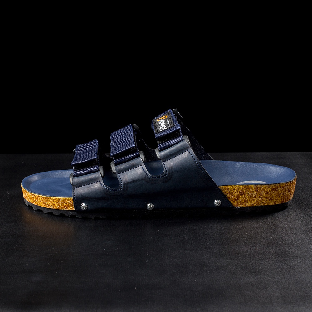 RIDE NAVY |ManNeedMe x FLAZHBACK| Sandal Pria Casual Sandal Slop Puyuh ORIGINAL